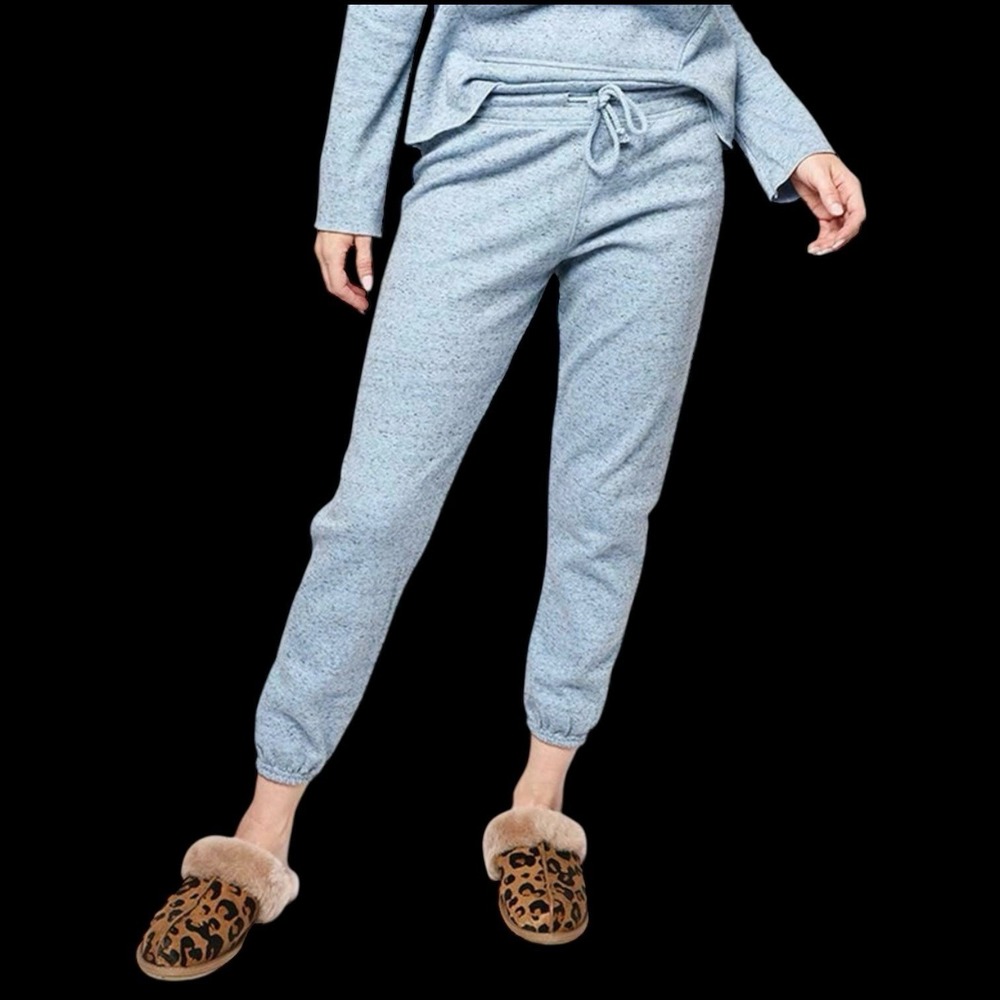 Ugg Valentene Blue Feathered Pullโ On Cotton Blend Jogger Sweatpants Size L #553